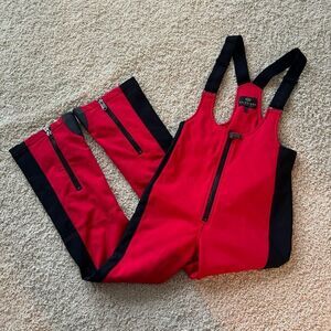 Goldbergh Phoebe Ski Pants Salopettes Bibs Flame Red Black US 10